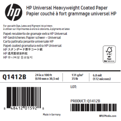 Papier Couché Fort Grammage HP - 0,610 x 30,50 m - 130g