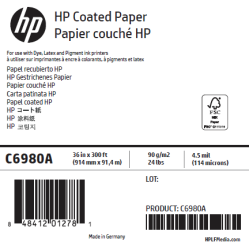 Papier Couché Mat HP - 0,914 x 91,44 m - 90g