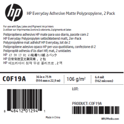 Polypropylène Mat Adhésif HP - 0,914 x 22,90 m - 120g