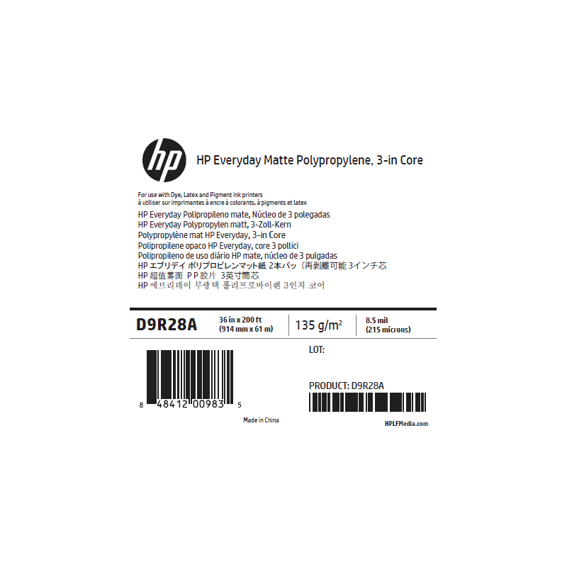 Polypropylène Mat HP - 0,914 x 61 m - 120g