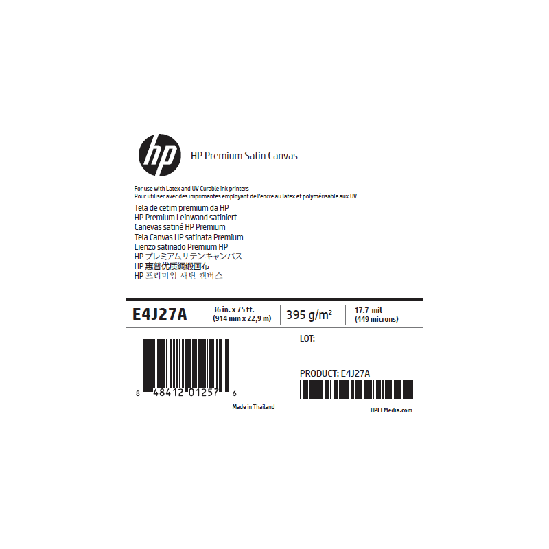 Canvas Satin HP - 0,914 x 22,90 m - 380g