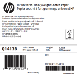 Papier Couché Fort Grammage HP - 0,914 x 30,50 m - 130g