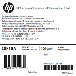 Polypropylène Mat Adhésif HP - 0,610 x 22,90 m - 120g