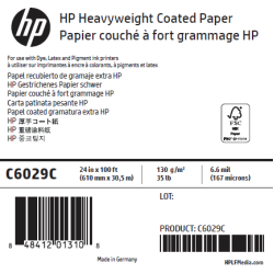 Papier Couché Fort Grammage HP - 0,610 x 30,50 m - 130g
