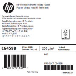 Papier Photo Mat HP - 0,610 x 30,50 m - 210g
