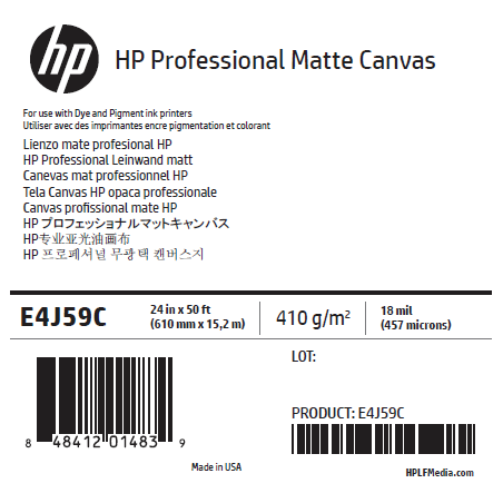 Canvas Mat HP - 0,610 x 15,20 m - 390g Canvas Mat HP - 0,610 x 15,20 m - 390g