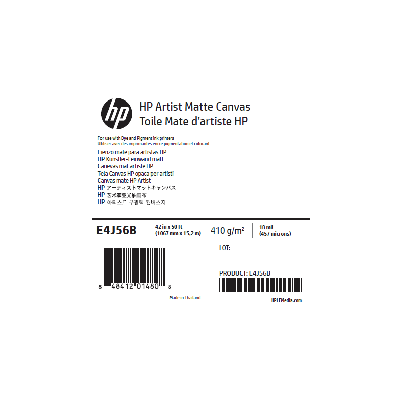 Canvas Mat Artistique HP - 1,067 x 15,20 m - 390g