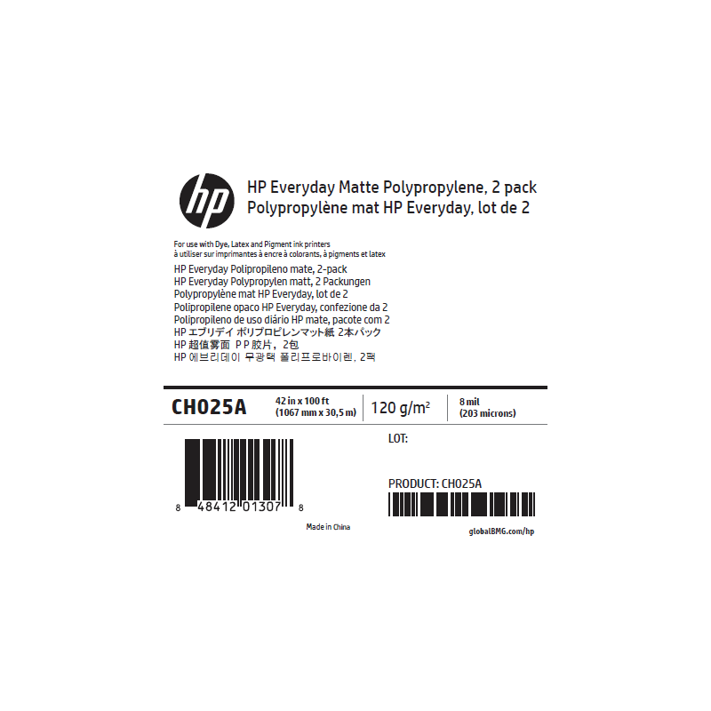 Polypropylène Mat HP - 1,067 x 30,50 m - 120g