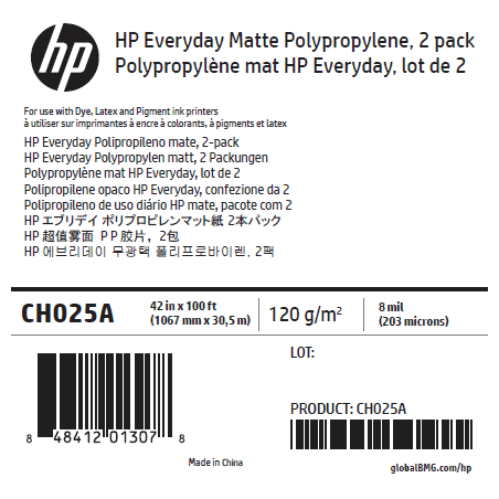 Polypropylène Mat HP - 1,067 x 30,50 m - 120g Polypropylène Mat HP - 1,067 x 30,50 m - 120g