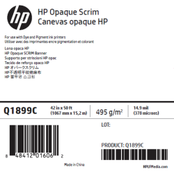 Canvas Opaque Srim HP - 1,067 x 15,20 m - 495g