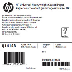 Papier Couché Fort Grammage HP - 1,067 x 30,50 m - 130g