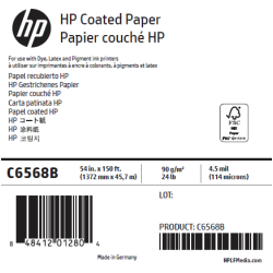 Papier Couché Mat HP - 1,370 x 45,72 m - 90g