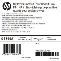 Film Rétro-Eclairé HP - 1,370 x 30,50 m - 280g