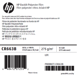 Film Rétro-Eclairé HP - 1,524 x 30,50 m - 285g
