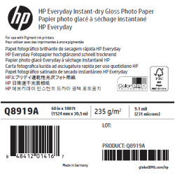 Papier Photo Glacé HP - 1,524 x 30,50 m - 235g