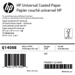Papier Couché Universel HP - 1,524 x 45,72 m - 90g