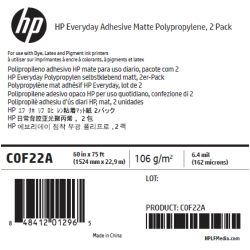 Polypropylène Mat Adhésif HP - 1,524 x 22,90 m - 120g