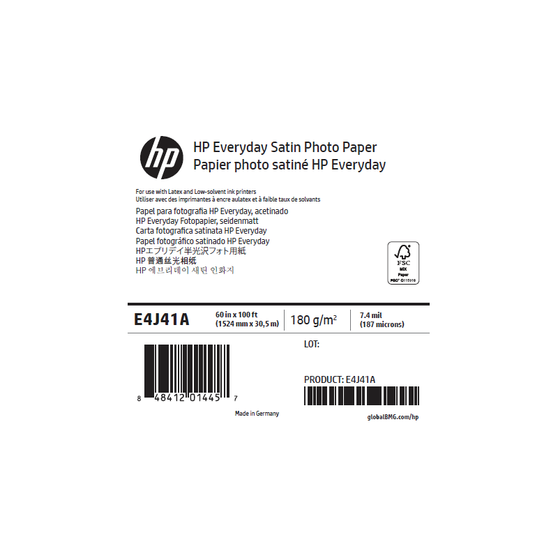 Papier Photo Satin HP - 1,524 x 30,50 m - 180g