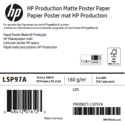 Papier Poster Mat HP - 0,914 x 91,4 m - 160g
