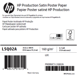 Papier Poster Satin HP - 0,914 x 91,4 m - 160g