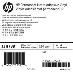 Vinyle Adhésif Mat HP - 1,524 x 45,7 m - 150g