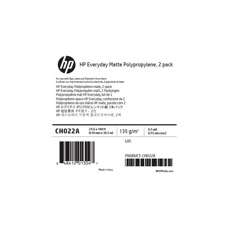 Polypropylène Mat HP- 0,610 x 30,50 m - 120g